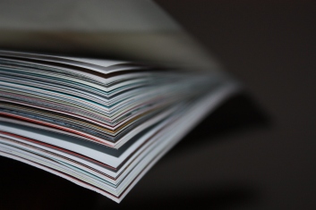 Layers of magazine pages